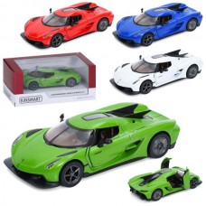Машина KT5473W метал, інерція, 1:36, 12,5см, відчиняються двері, гумові колеса, 4 кольори, в кор-ці, 16-7-7,5см