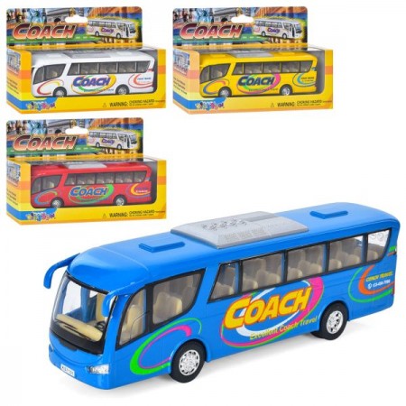 Инерционный автобус BabyToys KS 7101 W металлический 18см Инерционный автобус BabyToys KS 7101 W металлический 18см