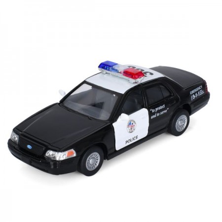 Машинка KT 5327 W металл, инер-я, полиция, 1:42, 12см, резин.колеса, открыв.двери, в кор-ке