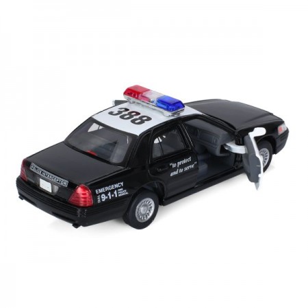 Машинка KT 5327 W металл, инер-я, полиция, 1:42, 12см, резин.колеса, открыв.двери, в кор-ке