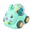 Игрушка HY-180 зайчик/кролик, 11см, шестерни, свет, инерц, резиновые колеса, бат(табл), 12шт(4цвета) в дисплее