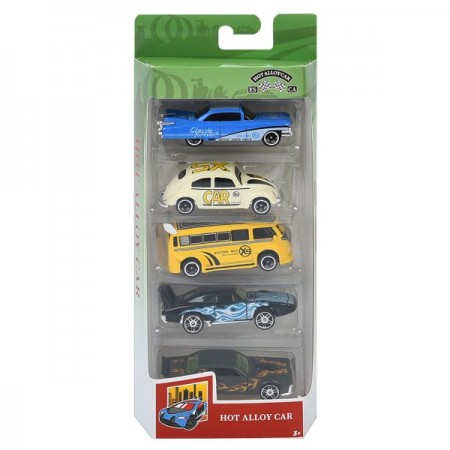 Набір машинок 8805FG 8см, 1:64, метал, набір 5шт, мікс видів, в кор-ці Набір машинок 8805FG 8см, 1:64, метал, набір 5шт, мікс видів, в кор-ці