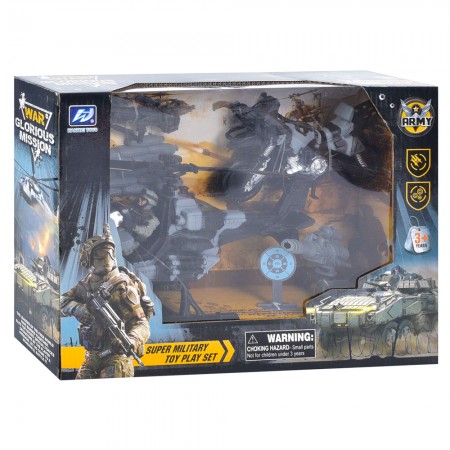 Набір машинок BabyToys HW-M143 інерційний 3 шт із солдатом