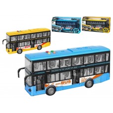 Іграшковий двоповерховий автобус Traffic Bus зі світлом, звуком, 28 см, 2 кольори JS123-3A