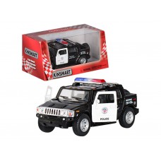Машинка металлическая инерционная Hummer H2 SUT Police 2005 Kinsmart KT5097WP, открывающаяся дверь