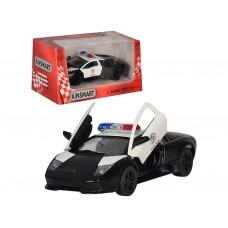 Машинка металлическая инерционная Lamborghini Murcielago Police Kinsmart KT5317WP, открывающаяся две