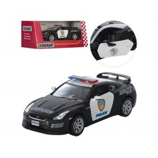 Машинка металлическая инерционная NISSAN GT-R 2009 R35 POLICE Kinsmart KT 5340 WP