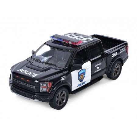 Машинка металева інерційна Ford F-1 2022 Raptor Police Kinsmart KT5436WP Машинка металева інерційна Ford F-1 2022 Raptor Police Kinsmart KT5436WP