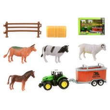 Игровой набор ферма Farming Series, трактор с прицепом 28,2 см, фигурки животных LT514599