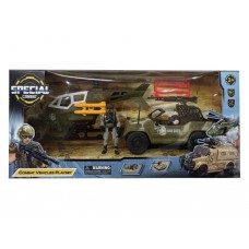 Игровой набор военная техника Special Combat, вертолёт и внедорожник, с фигуркой LT523807 Игровой набор военная техника Special Combat, вертолёт и внедорожник, с фигуркой LT523807