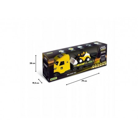 Трейлер Magic Truck Technic с бульдозером Wader 36431 Трейлер Magic Truck Technic с бульдозером Wader 36431