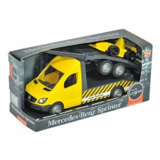 Автомобиль Mercedes-Benz Sprinter эвакуатор с лафетом – желтый Tigres 39741