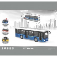 Автобус CLM 0771 A металопластик, інерція, звук, підсвічування, рухомі елементи, в коробці