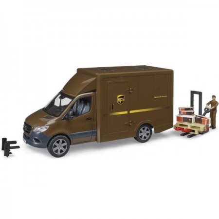 Автомодель Bruder Автомобиль MB Sprinter курьерской службы UPS с игровой фигуркой и аксессуарами 1: 16 Автомодель Bruder Автомобиль MB Sprinter курьерской службы UPS с игровой фигуркой и аксессуарами 1: 16