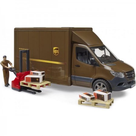Автомодель Bruder Автомобиль MB Sprinter курьерской службы UPS с игровой фигуркой и аксессуарами 1: 16 Автомодель Bruder Автомобиль MB Sprinter курьерской службы UPS с игровой фигуркой и аксессуарами 1: 16