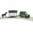 Автомодель Bruder Джип Land Rover Defender с прицепом для перевозки лошадей и лошадка