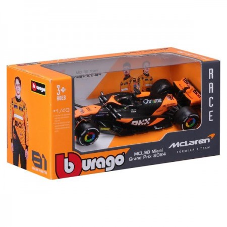 Автомодель - MCLAREN F1 MCL38 1: 43 18-38214 Автомодель - MCLAREN F1 MCL38 1: 43 18-38214