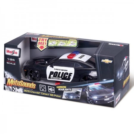 Автомодель Maisto Chevrolet Camaro SS RS Police зі світлом та звуками 1: 24 81236 black Автомодель Maisto Chevrolet Camaro SS RS Police зі світлом та звуками 1: 24 81236 black