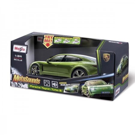 Автомодель Maisto Porsche Taycan Turbo S 1: 24 зі світлом та звуками 81731 green Автомодель Maisto Porsche Taycan Turbo S 1: 24 зі світлом та звуками 81731 green