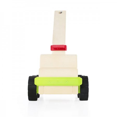 Велика машинка Guidecraft Block Science Trucks Стінобитна машина дерев'яна 45 см G7533