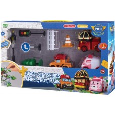 Игровой набор Robocar Poli GoGo Городская серия Эмбер, Рой, Марк ZR-913 Игровой набор Robocar Poli GoGo Городская серия Эмбер, Рой, Марк ZR-913