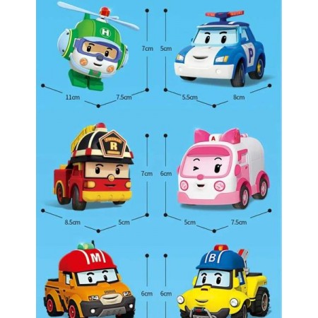 Игровой набор Robocar Poli GoGo Спасители делюкс 6 в 1 ZR-914 Игровой набор Robocar Poli GoGo Спасители делюкс 6 в 1 ZR-914
