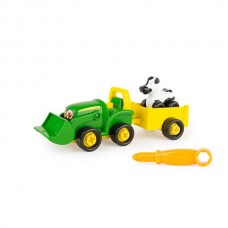Конструктор John Deere Kids Трактор с ковшом и прицепом 