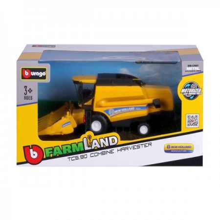 Модель Bburago Зернозбиральний комбайн New Holland TC5.90 з кукурузною жаткою 1: 32 18-31722 Модель Bburago Зернозбиральний комбайн New Holland TC5.90 з кукурузною жаткою 1: 32 18-31722