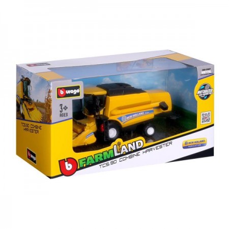 Модель Bburago Зернозбиральний комбайн New Holland TC5.90 з кукурузною жаткою 1: 32 18-31722 Модель Bburago Зернозбиральний комбайн New Holland TC5.90 з кукурузною жаткою 1: 32 18-31722