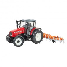 Модель Britains Трактор Massey Ferguson 6290 с культиватором 1: 32 
