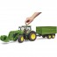 Модель Bruder Трактор John Deere з причіпом 1: 16 Модель Bruder Трактор John Deere з причіпом 1: 16