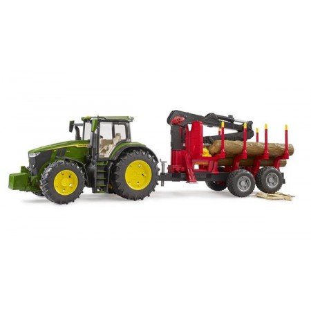 Модель Bruder Трактор John Deere с прицепом и манипулятором 1: 16 Модель Bruder Трактор John Deere с прицепом и манипулятором 1: 16