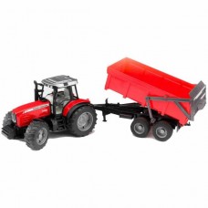 Модель Bruder Трактор Massey Ferguson 7480 c прицепом 1: 16 