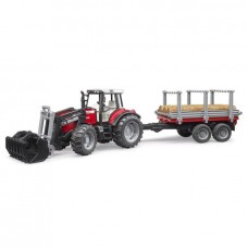 Модель Bruder Трактор Massey Ferguson с прицепом 1: 16 