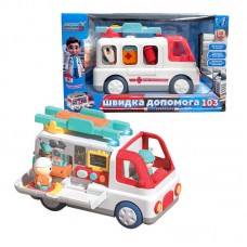 Машинка скорая помощь WToys 46349 со звуком украинский