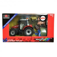 Набор Britains Модель трактора Massey Ferguson 5612 с вилами и фигурками 1: 32 