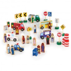 Набор фигурок и машин Guidecraft Block Play к Дороге из дерева, 36 деталей G6717 