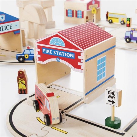 Набор фигурок и машин Guidecraft Block Play к Дороге из дерева, 36 деталей G6717