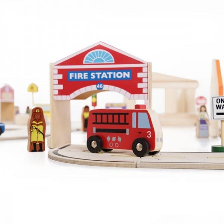 Набор фигурок и машин Guidecraft Block Play к Дороге из дерева, 36 деталей G6717