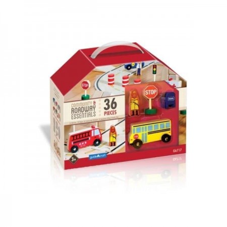 Набор фигурок и машин Guidecraft Block Play к Дороге из дерева, 36 деталей G6717