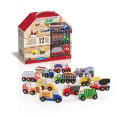 Набор грузовиков Guidecraft Block Play к Дороге из дерева, 12 шт. G6718 