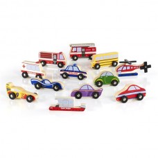 Набор транспорта Guidecraft Block Play к Дороге из дерева, 12 шт. G6719 