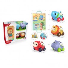 Набір машинок BabyToys HE 8069 інерційні тварини 4 шт Набір машинок BabyToys HE 8069 інерційні тварини 4 шт