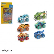Набір машинок BabyToys 0783-436 тварини метал інерційні 3шт