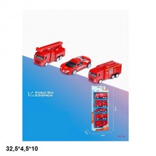 Набор машинок пожарных BabyToys 1210-N28 металл инерция 5шт Набор машинок пожарных BabyToys 1210-N28 металл инерция 5шт