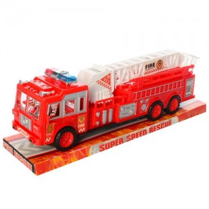 Пожарная машина 109A инерционная, 33 см, вышка, подвижные детали