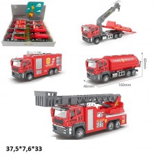 Пожежна машинка BabyToys 502B метал інерційна 4 в наборі