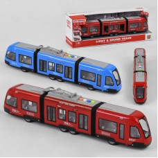 Инерционный трамвай BabyToys WY 930 AB со светом и звуком Инерционный трамвай BabyToys WY 930 AB со светом и звуком