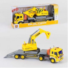 Трейлер с экскаватором BabyToys WY 571 A инерционный Трейлер с экскаватором BabyToys WY 571 A инерционный