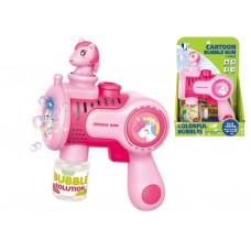 Дитячий іграшковий пістолет для мильних бульбашок Cartoon Bubble Gun 20 см, світиться FY915217 Дитячий іграшковий пістолет для мильних бульбашок Cartoon Bubble Gun 20 см, світиться FY915217